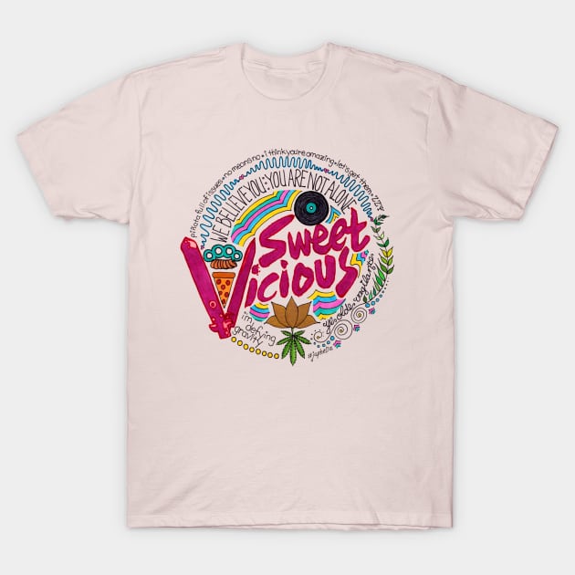 Sweet/Vicious T-Shirt by colleen.rose.art